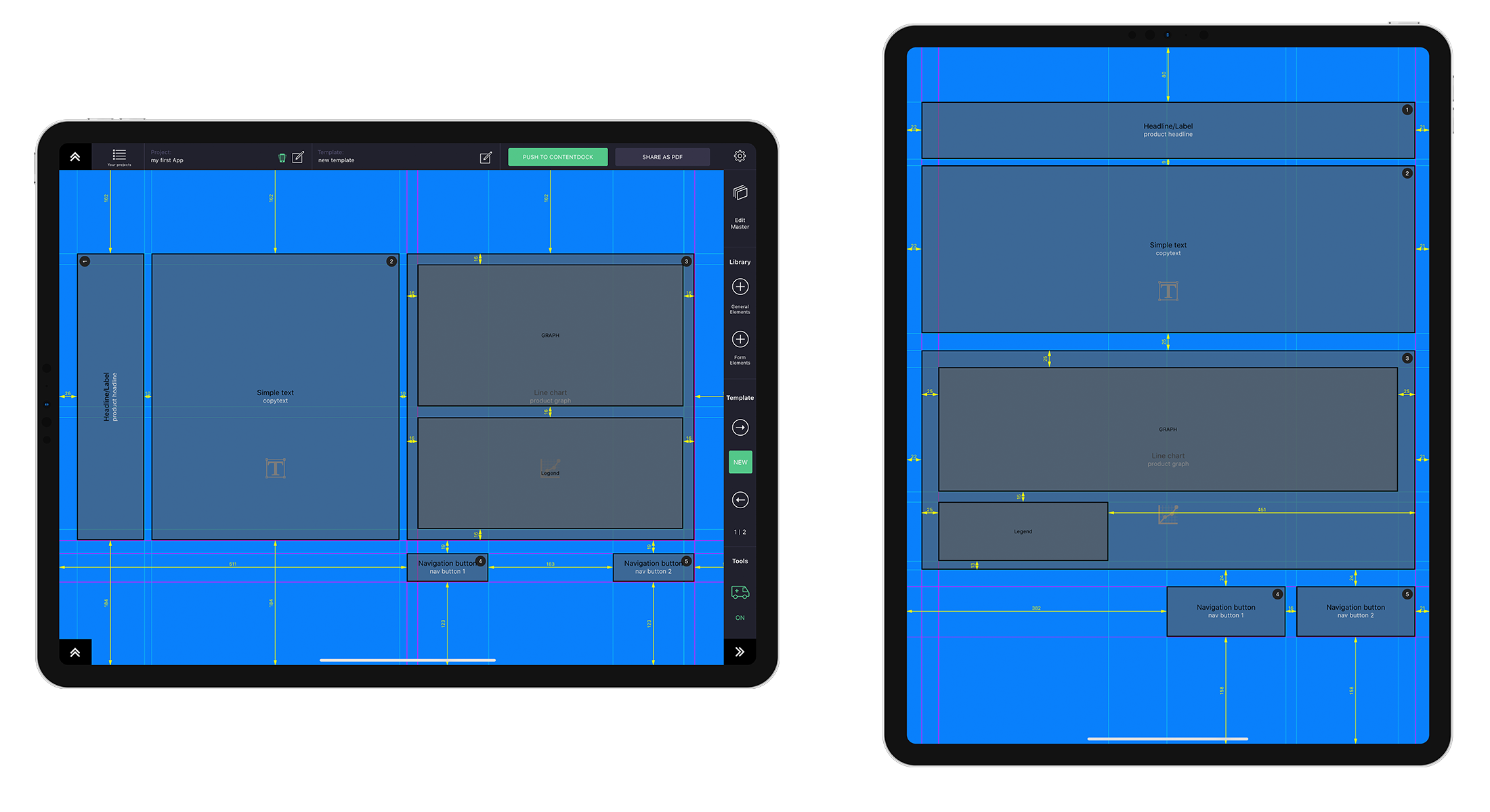 Image: contentApps can be optimized for display in portrait and landscape format.